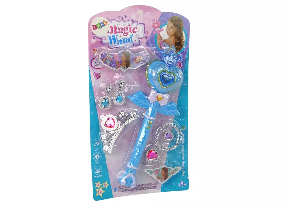 Magical Fairy Tale Princesses Set – interaktyvi burtų lazdelė su projektoriumi + papuošalai