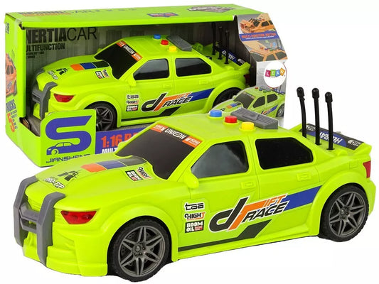 Sportinis žalias automobilis 1:16 su efektais