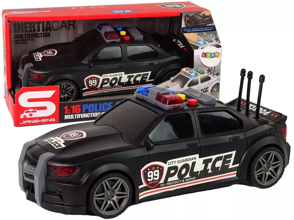 Policijos sportinis automobilis 1:16 su efektais