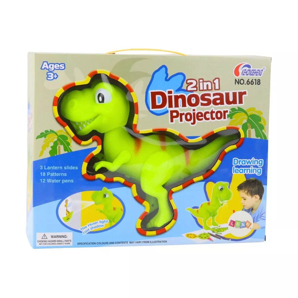 Dino projektorius – edukacinis piešimo ir naktinės šviesos žaislas vaikams