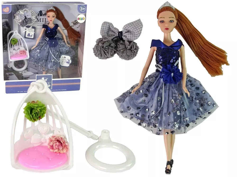 Lėlė emilija su supyne 30cm