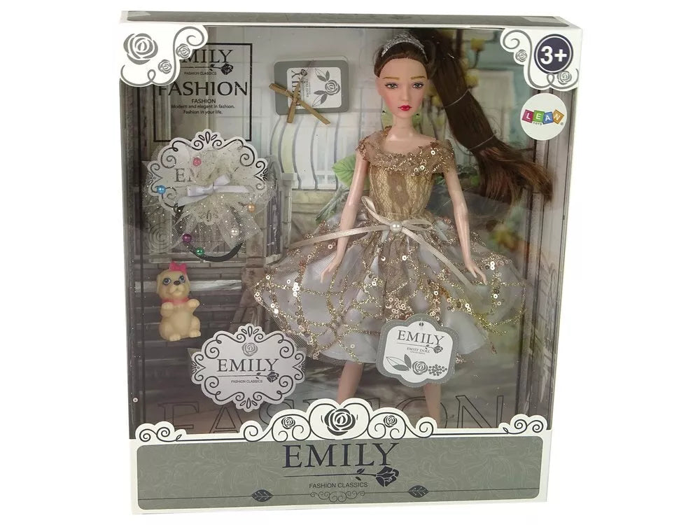 Lėlė emilija su šuniuku 30cm