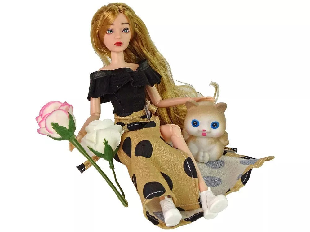 Lėlė emilija su kačiuku 30cm