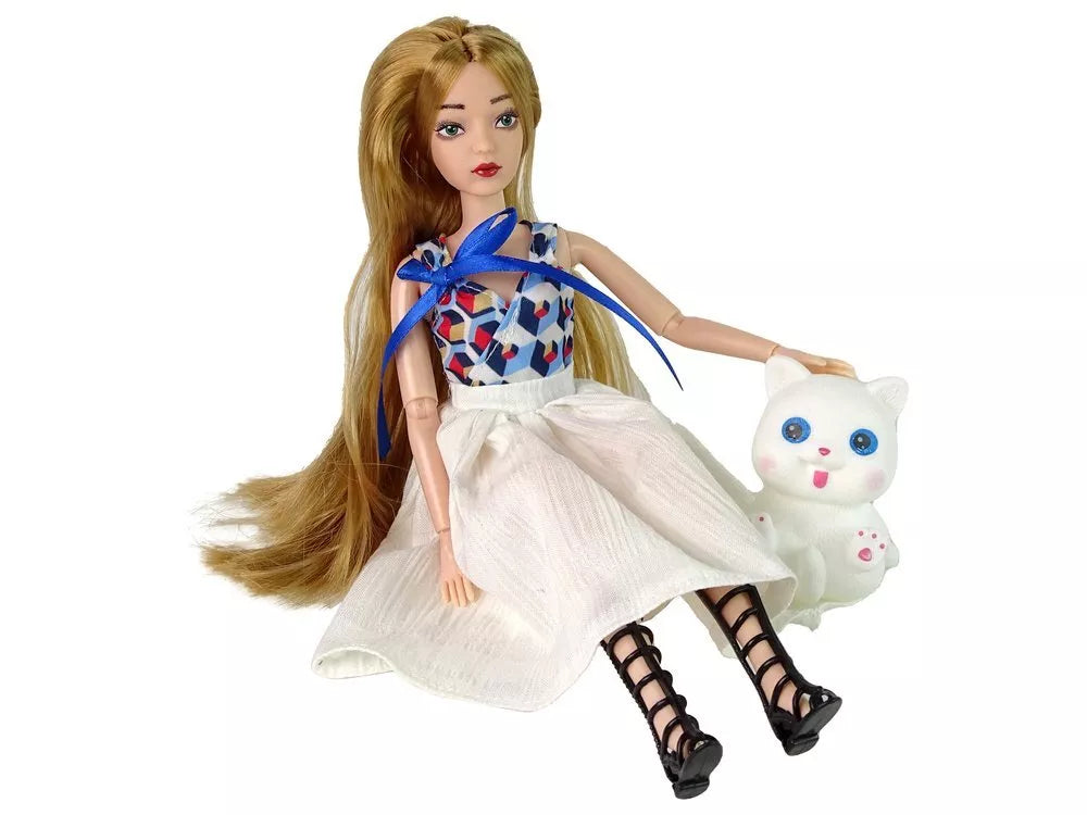 Lėlė emilija su kačiuku 30cm