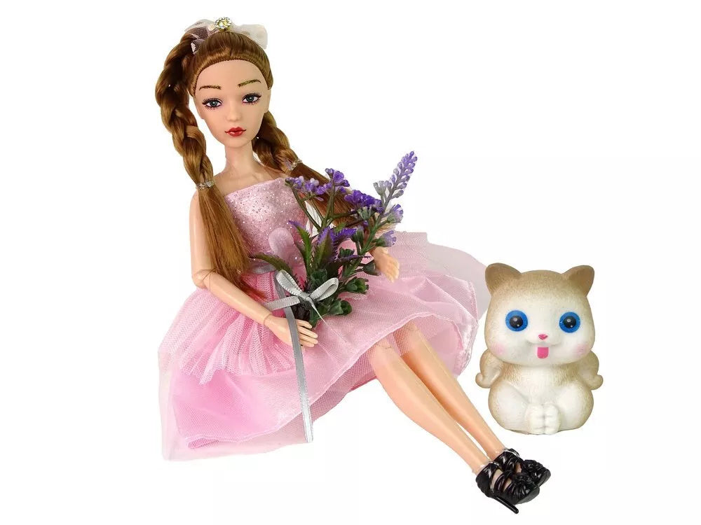 Lėlė emilija su kačiuku 30cm