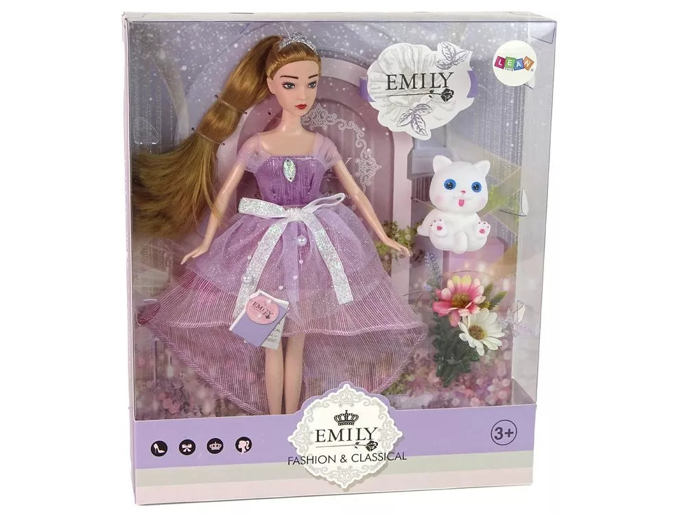 Lėlė emilija su kačiuku 30cm