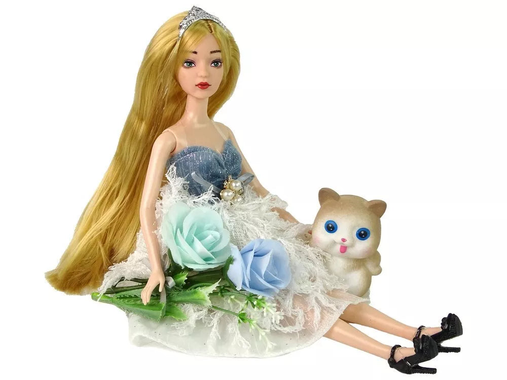 Lėlė emilija su kačiuku 30cm