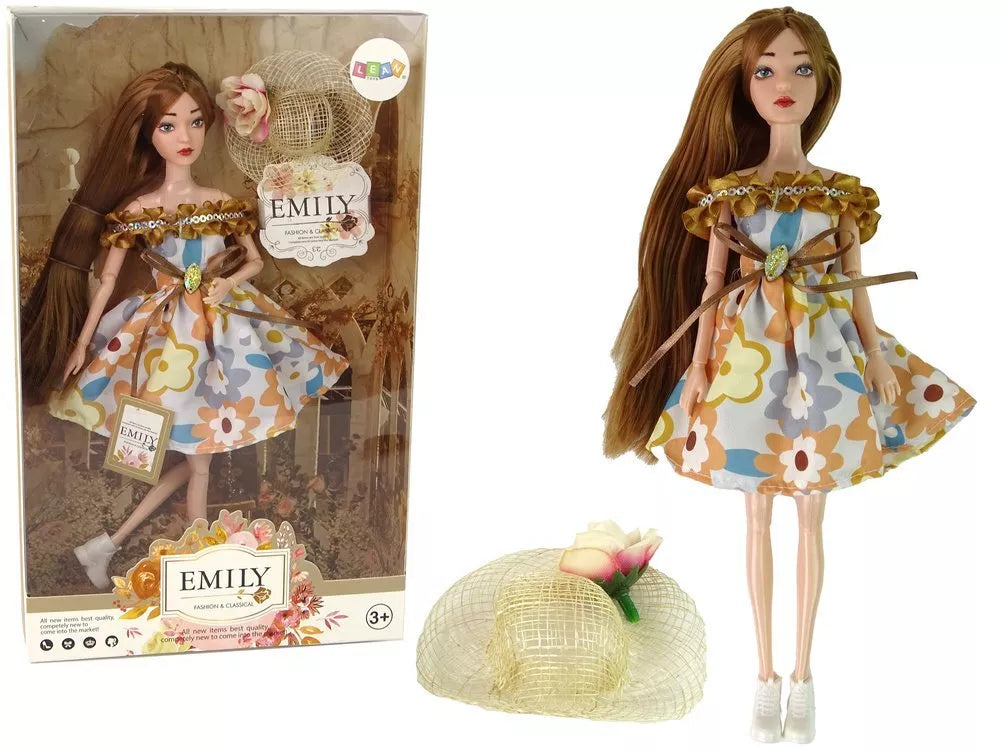 Lėlė emilija su skrybėlaite 30cm