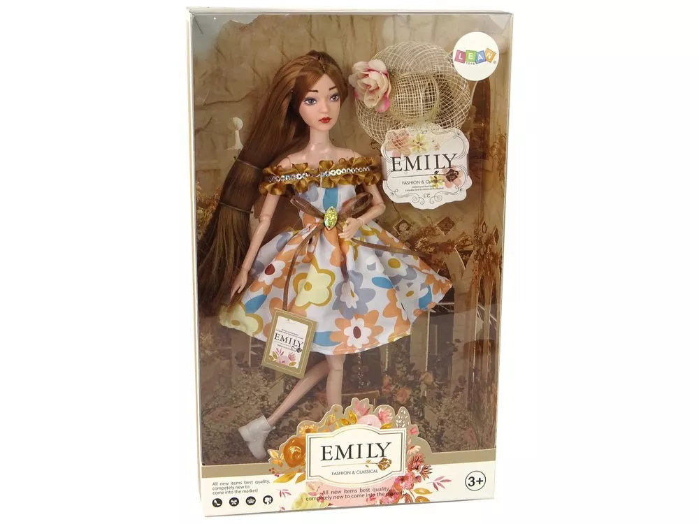 Lėlė emilija su skrybėlaite 30cm