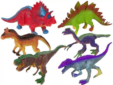 Dinozaurų figūrėlės spalvotos 6vnt