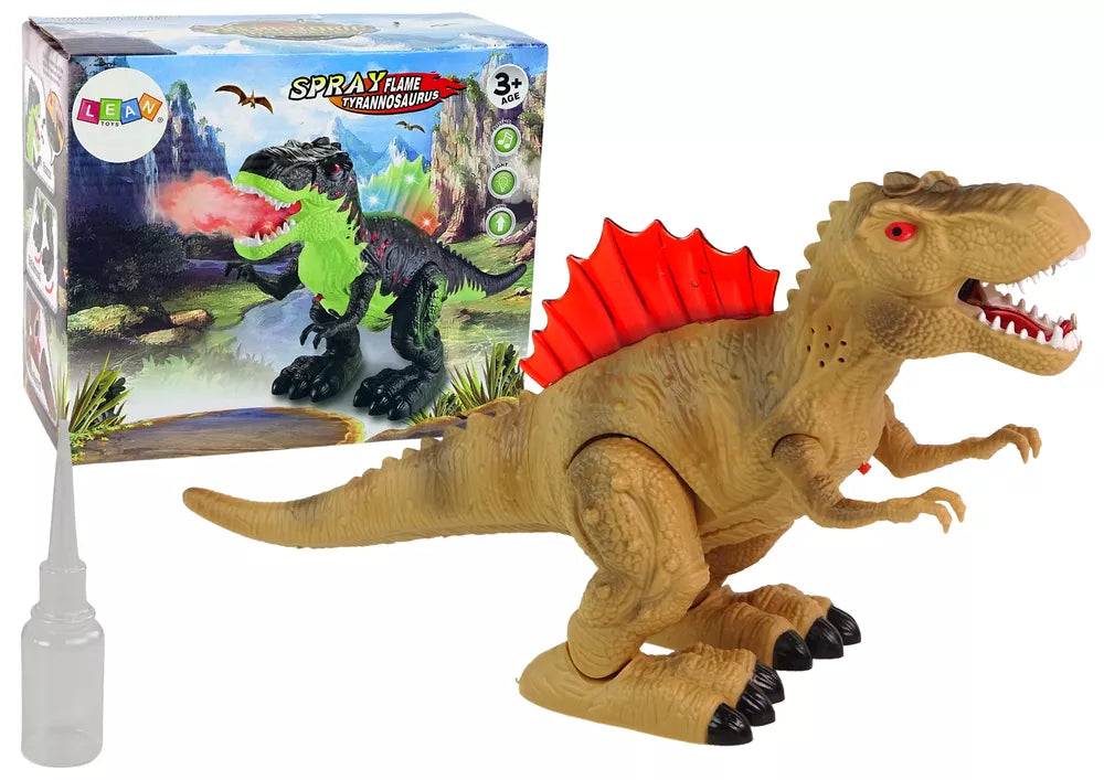 Dinozauras su garais ir šviesomis