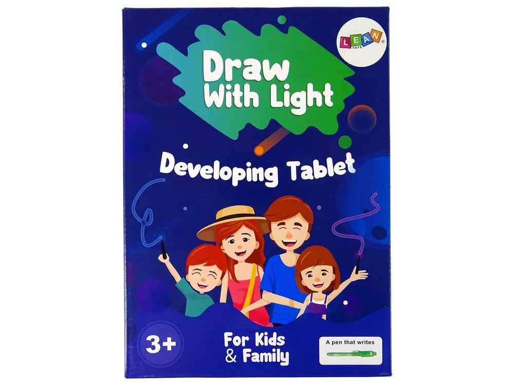 Fluorescencinė piešimo lenta Sketch Light Board su šviesos rašikliu