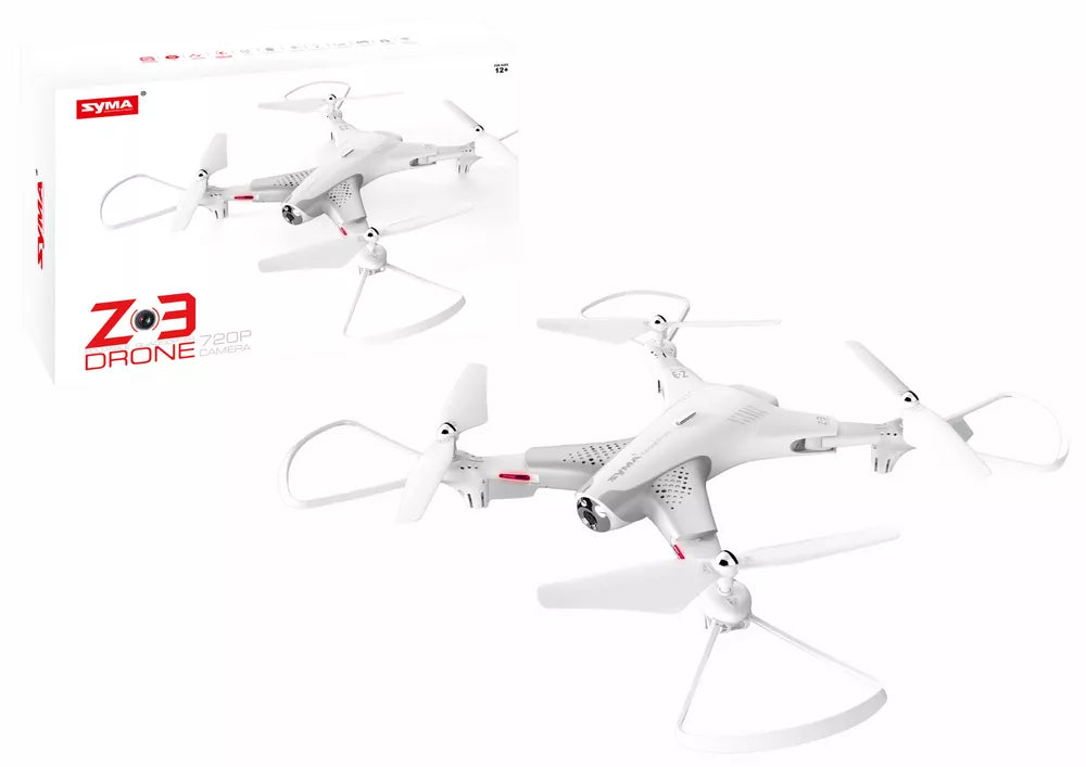 Baltas rc dronas z3 su kamera