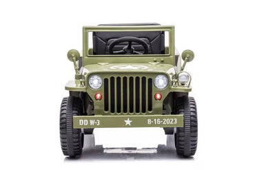 JH‑103 Olive Green elektrinis visureigis vaikams – 4×4, 12V, EVA ratai