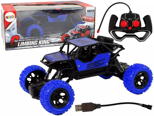 Mėlynas RC bekelės automobilis 1:18