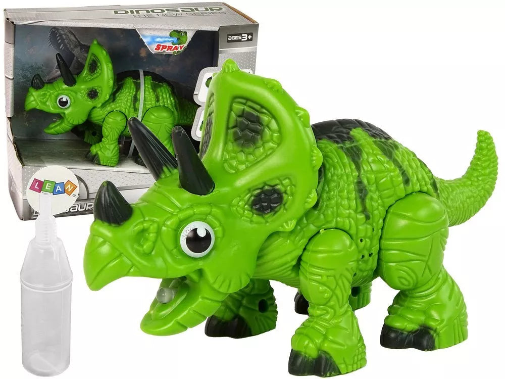 Žalias garų dinozauras triceratopsas
