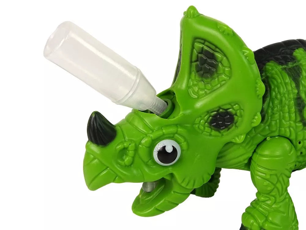 Žalias garų dinozauras triceratopsas