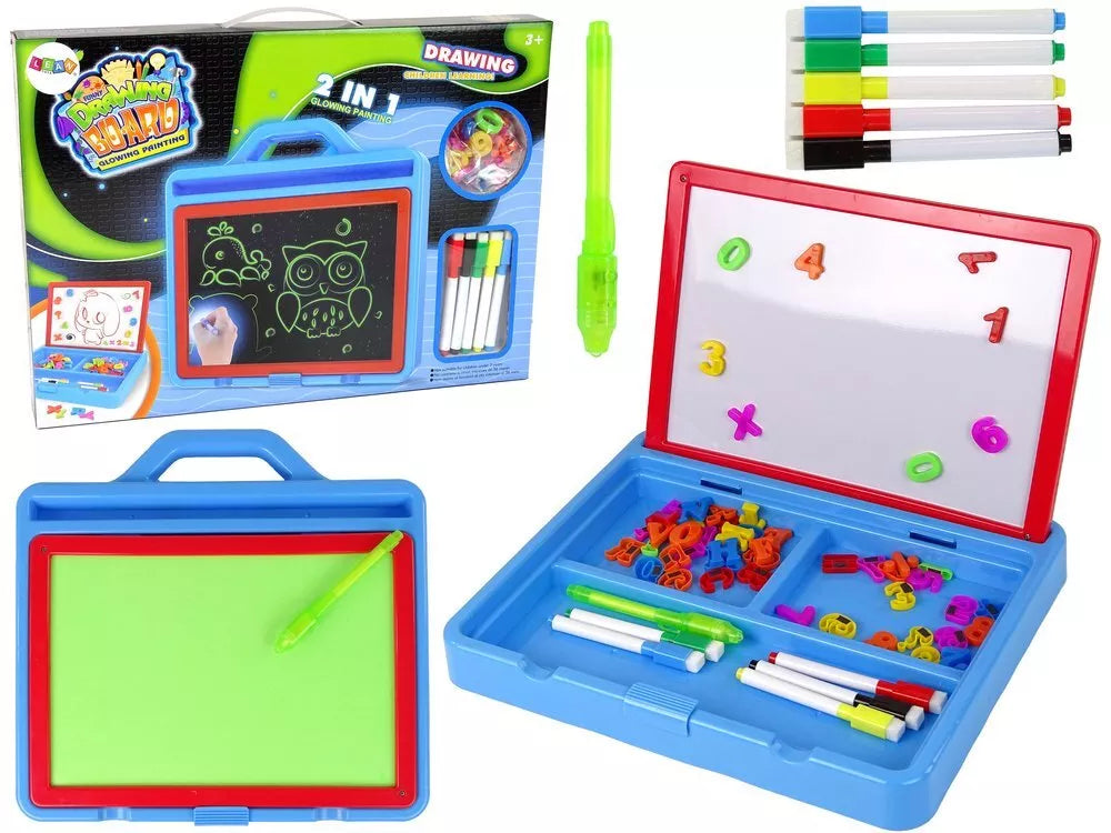 Šviečianti 2in1 magnetinė piešimo lenta Glowing Paint