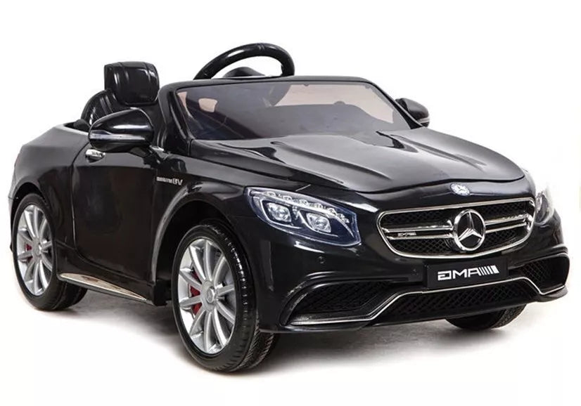 Elektrinis vaikiškas automobilis Mercedes S63 AMG – juodos spalvos
