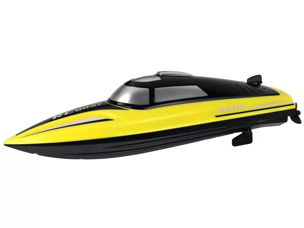 Nuotoliniu būdu valdomas R/C motorlaivis 2.4G – 20–25 km/h, geltonas