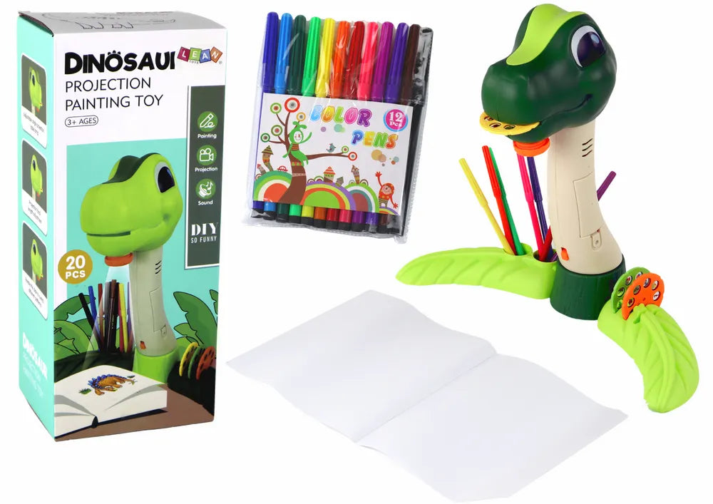 Dinozauras piešimo projektorius su garsais