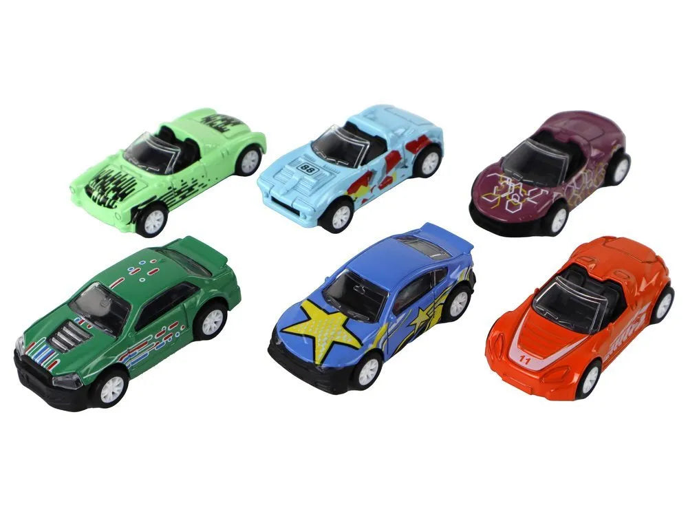 Automobilių rinkinys su metaline dėže 1:64