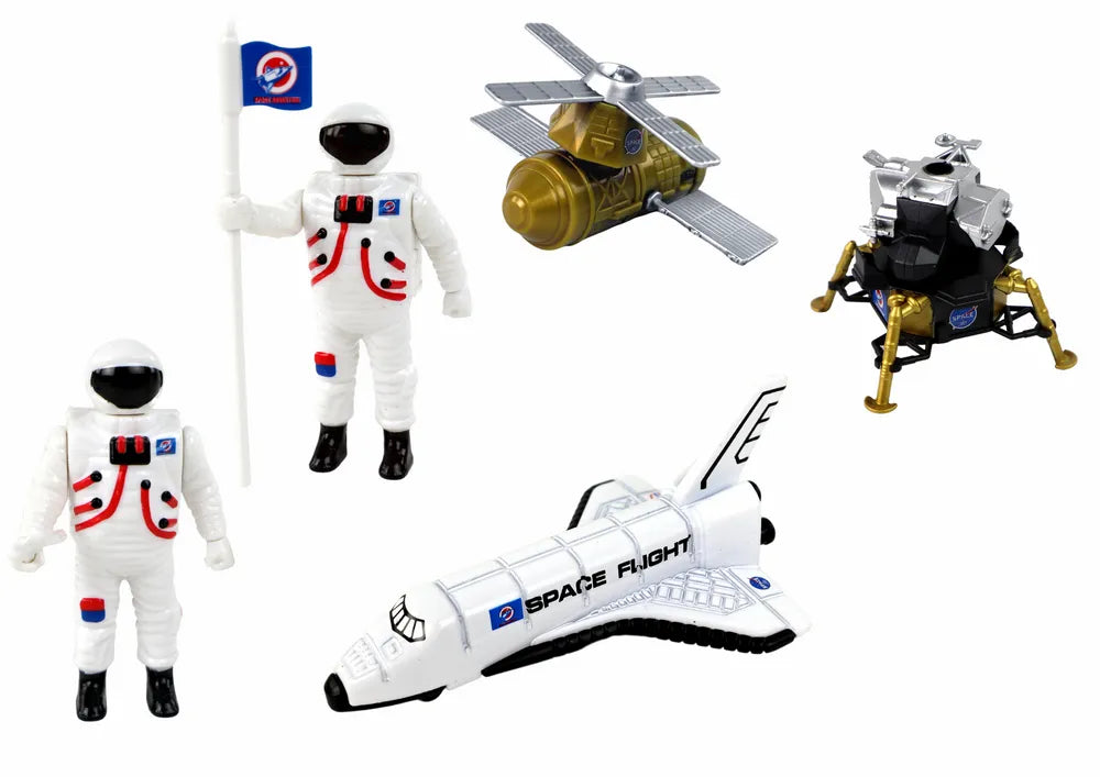 Kosmoso figūrėlių rinkinys su raketa