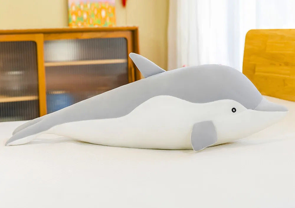 Pliušinis delfinas pilkas 70 cm