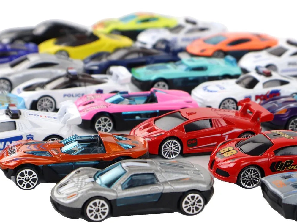 Automobilių spyruokliniai žaislai policija 30 vnt