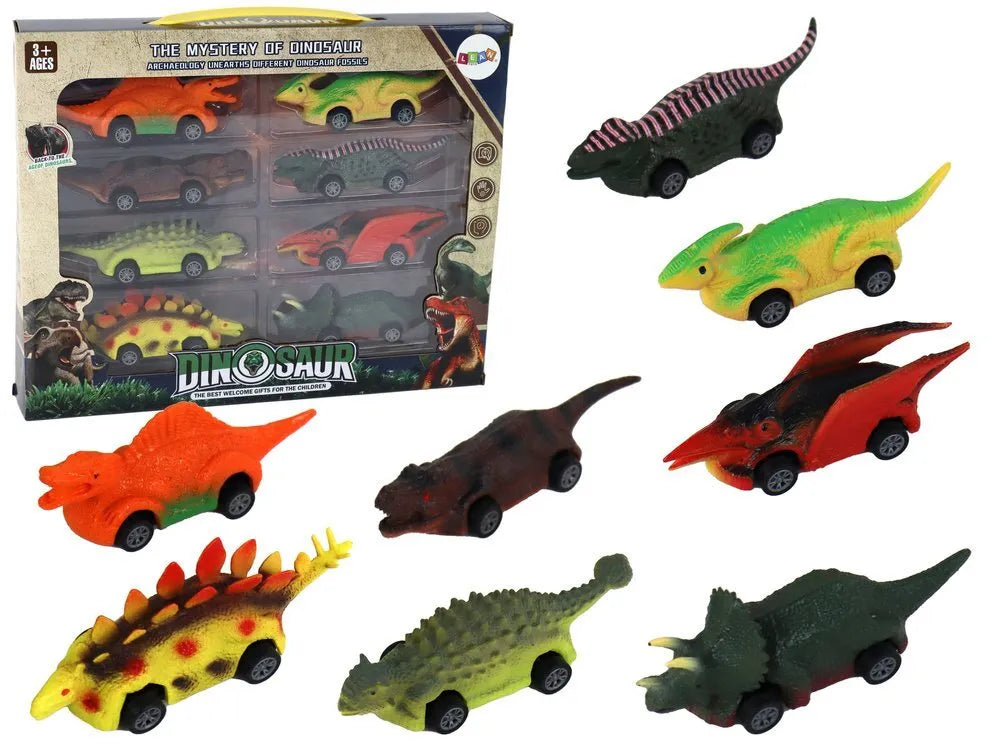 Dinozaurų automobiliai traukiami 8 vnt