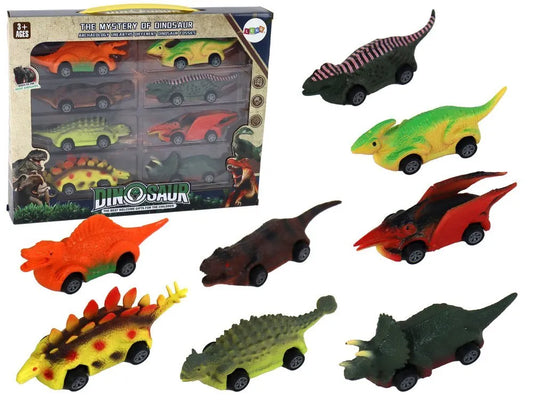 Dinozaurų automobiliai traukiami 8 vnt