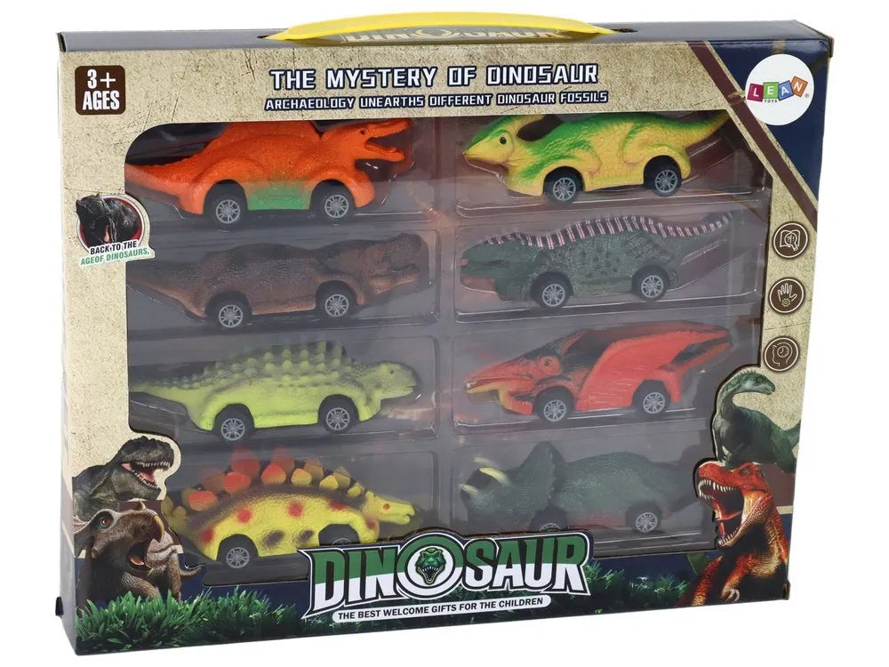 Dinozaurų automobiliai traukiami 8 vnt