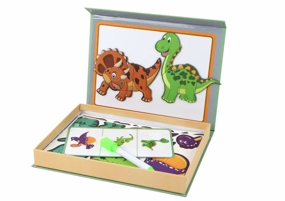 Magnetinės dėlionės dinozaurai edukacinis rinkinys