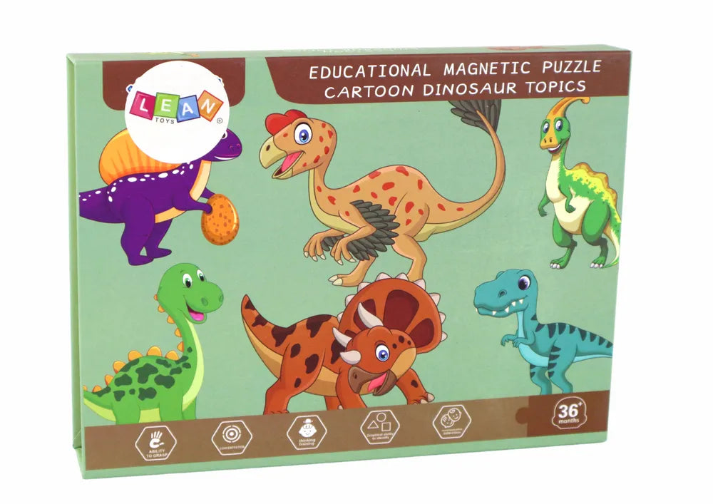 Magnetinės dėlionės dinozaurai edukacinis rinkinys