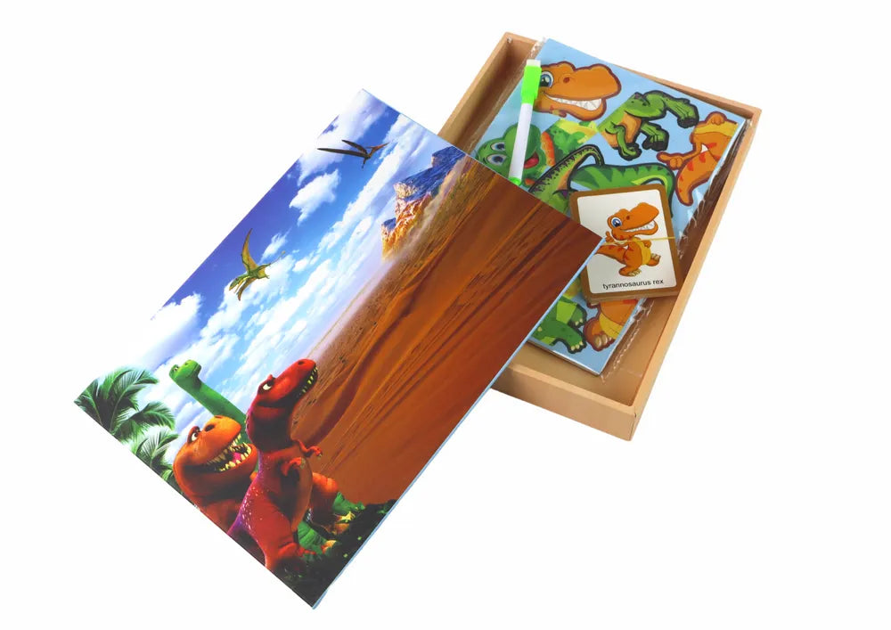 Magnetinės dėlionės dinozaurai kūrybinis rinkinys
