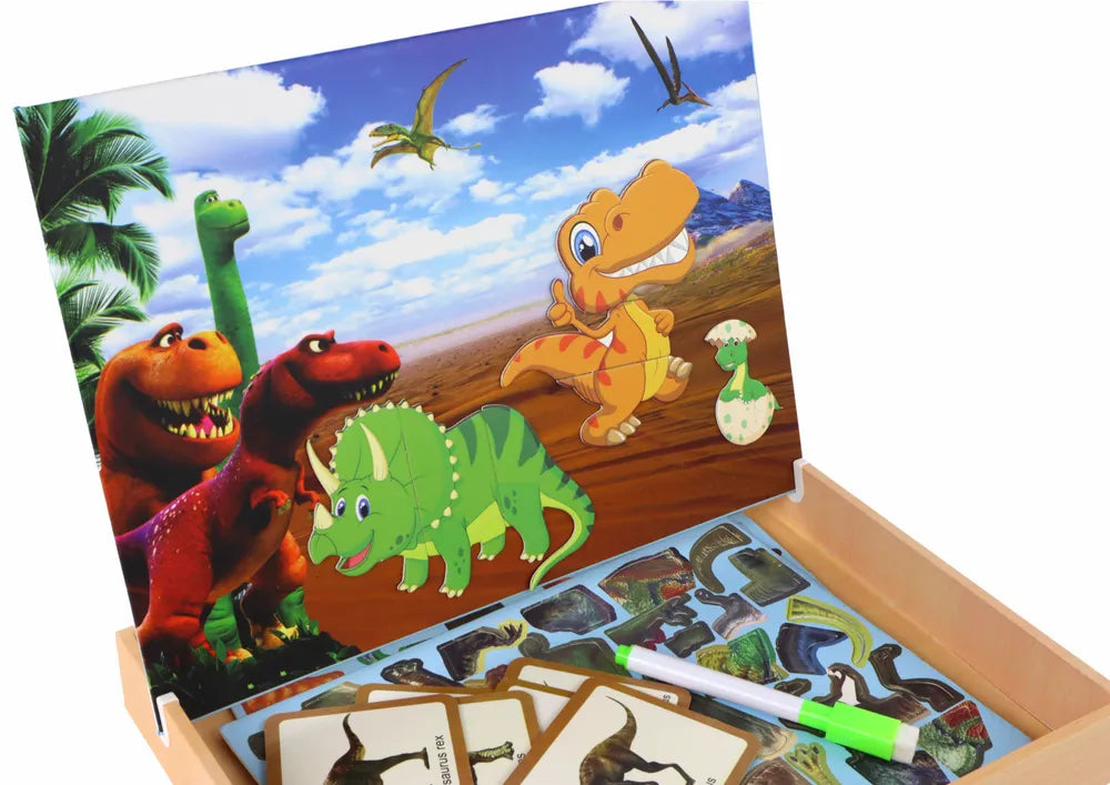 Magnetinės dėlionės dinozaurai kūrybinis rinkinys