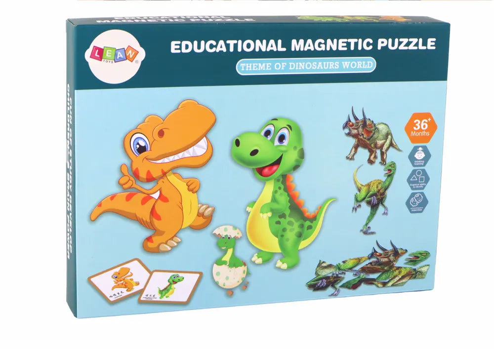 Magnetinės dėlionės dinozaurai kūrybinis rinkinys