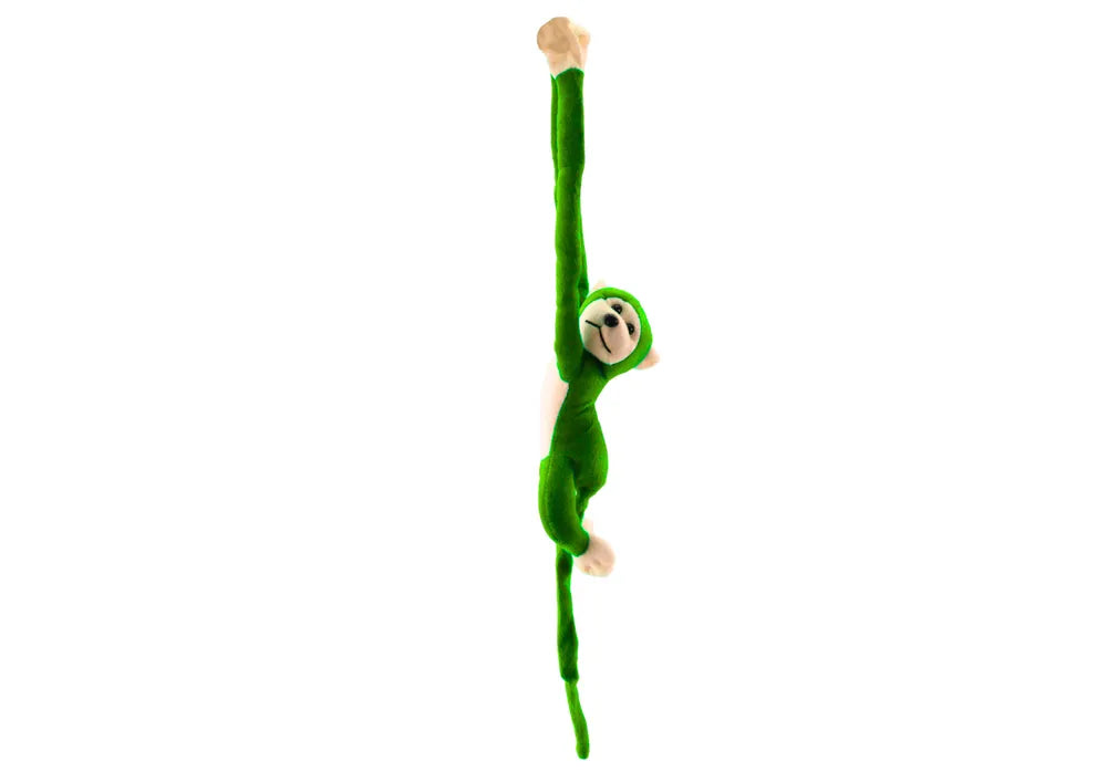 Pliušinė beždžionė su garsu žalia 80 cm