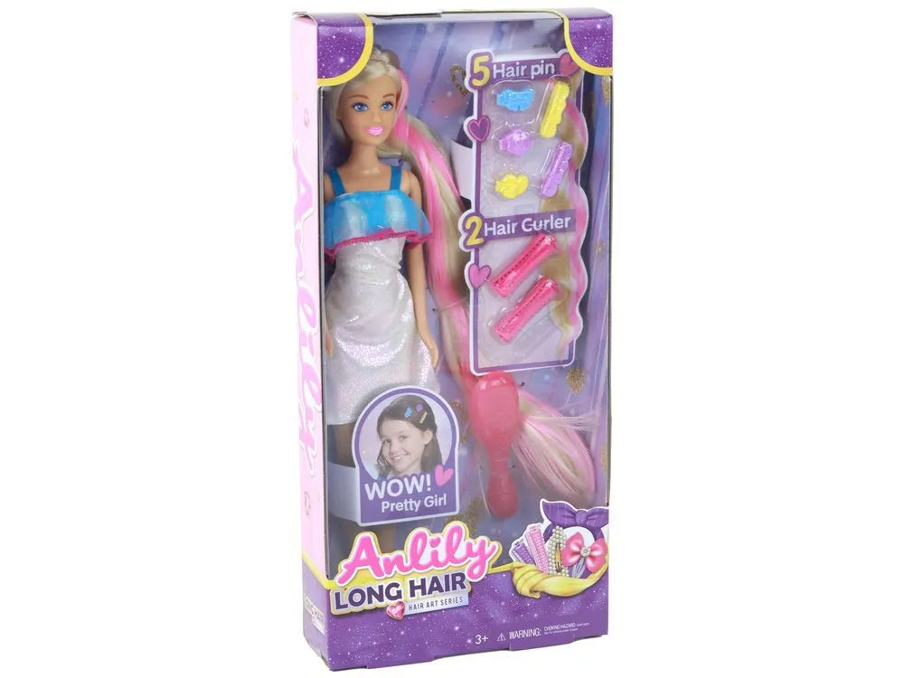 Anlily lėlė šviesiaplaukė šukuosenų rinkinys