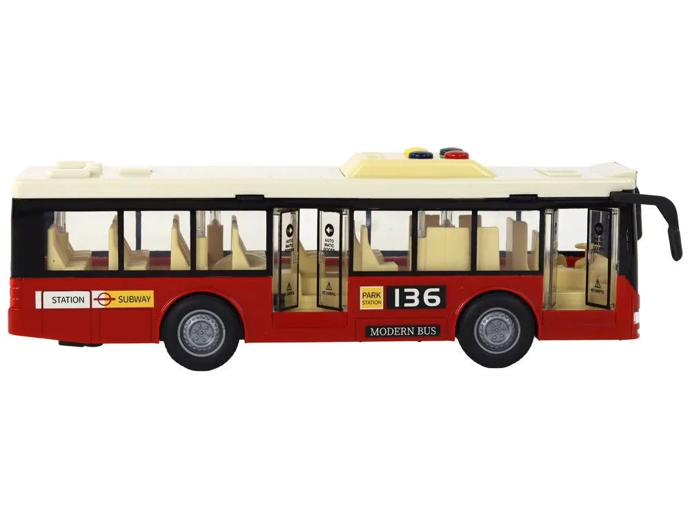 Autobusas raudonas miesto šviesos garsai