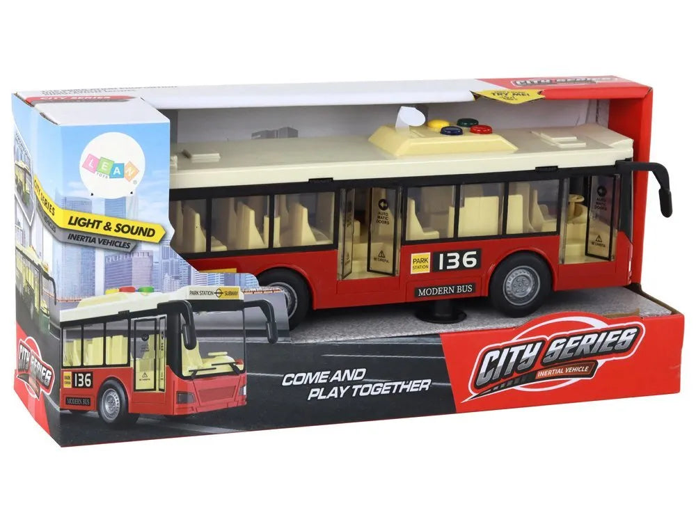 Autobusas raudonas miesto šviesos garsai
