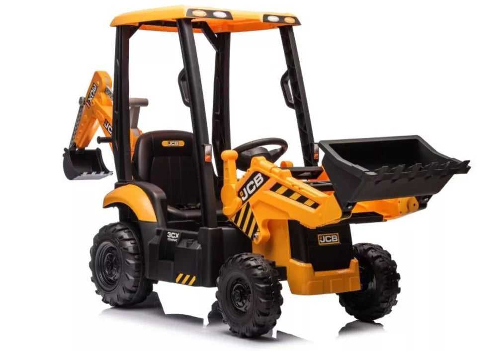 JCB vaikiškas elektrinis ekskavatorius su geltonu kaušu – BDM-0960A, 12V