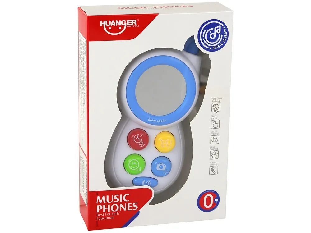 Interaktyvus mėlynas vaikiškas telefonas