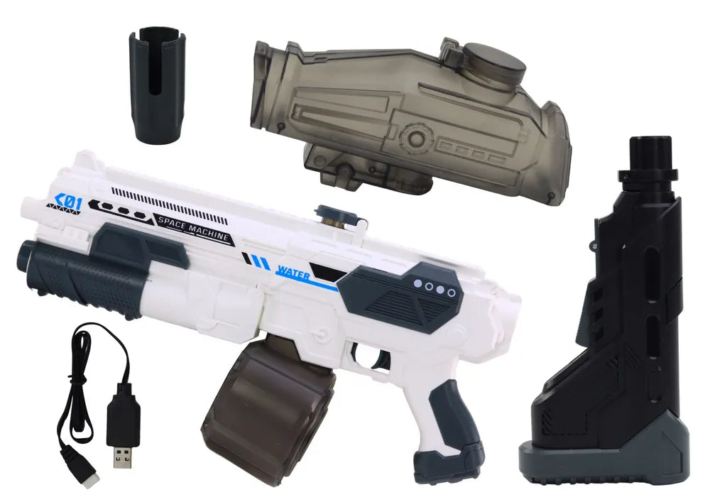 Baltas automatinis vandens šautuvas M416