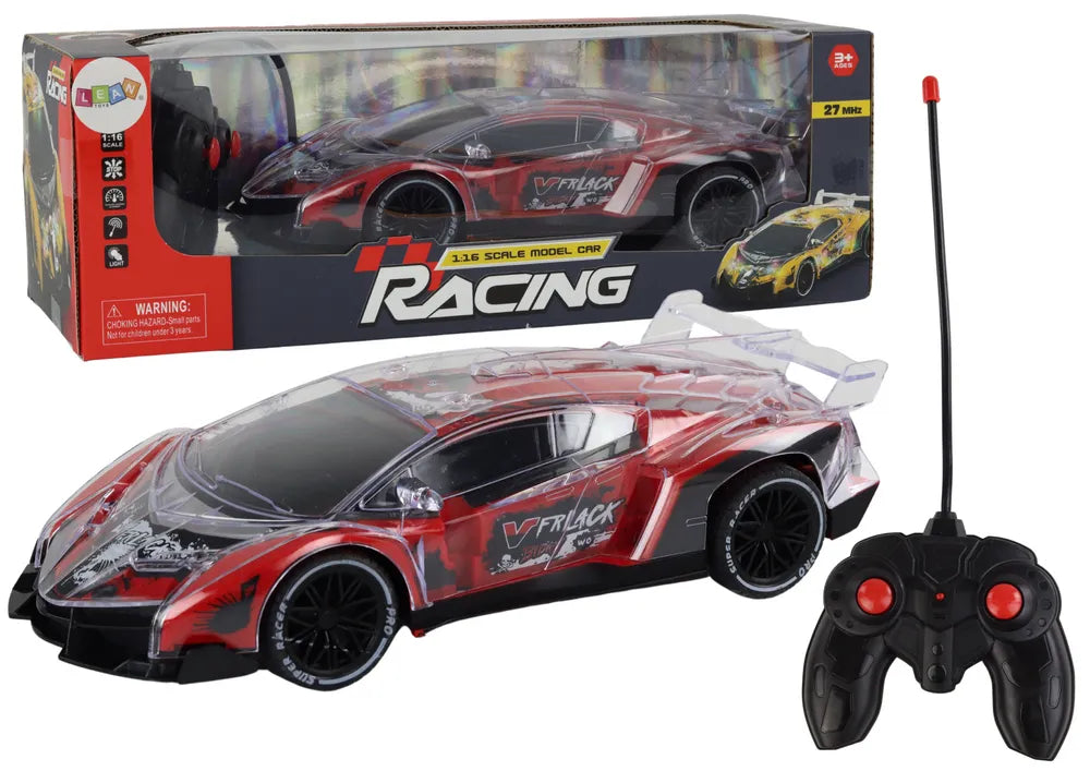 Sportinis rc automobilis raudonas šviesos
