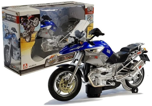 1:8 mėlynas motociklas su šviesomis ir muzika