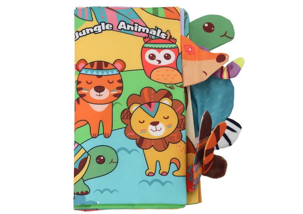 Minkšta gyvūnų džiunglių knygelė garsai