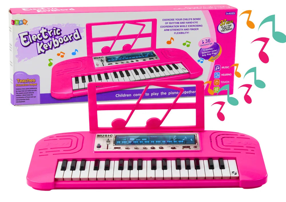 Elektrinis pianinas vaikams rožinis