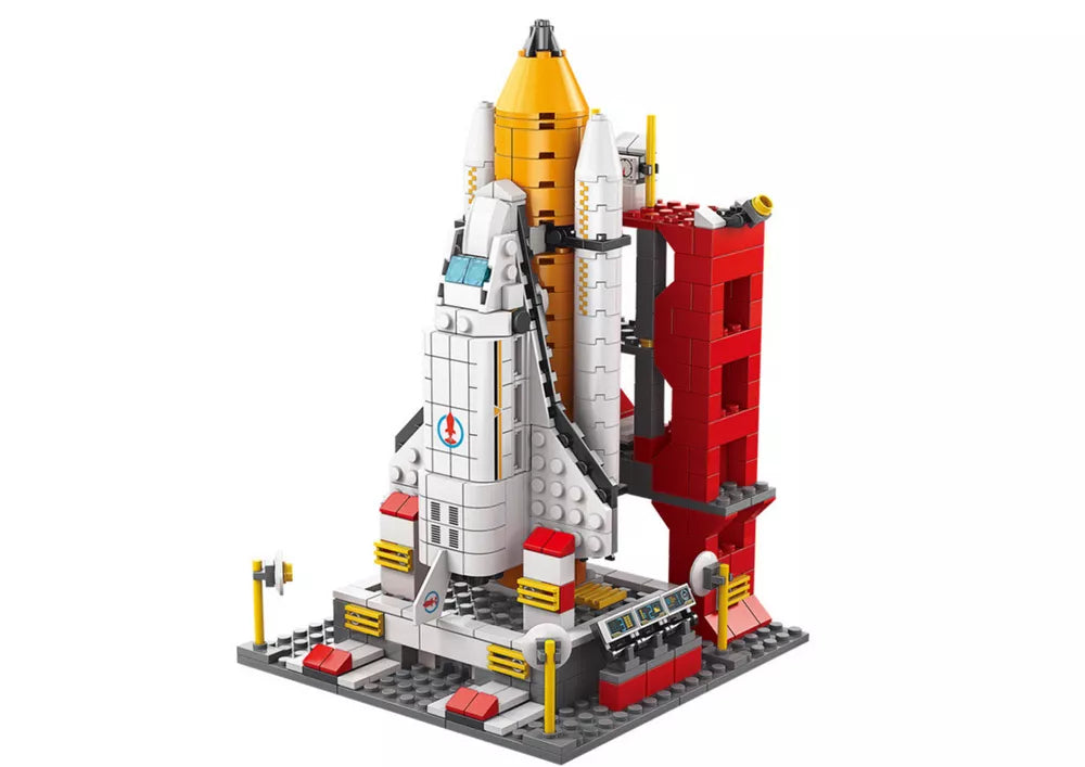 Konstruktorius „Kosminė raketa 6in1“ – 1000 detalių kosminių transporto priemonių rinkinys