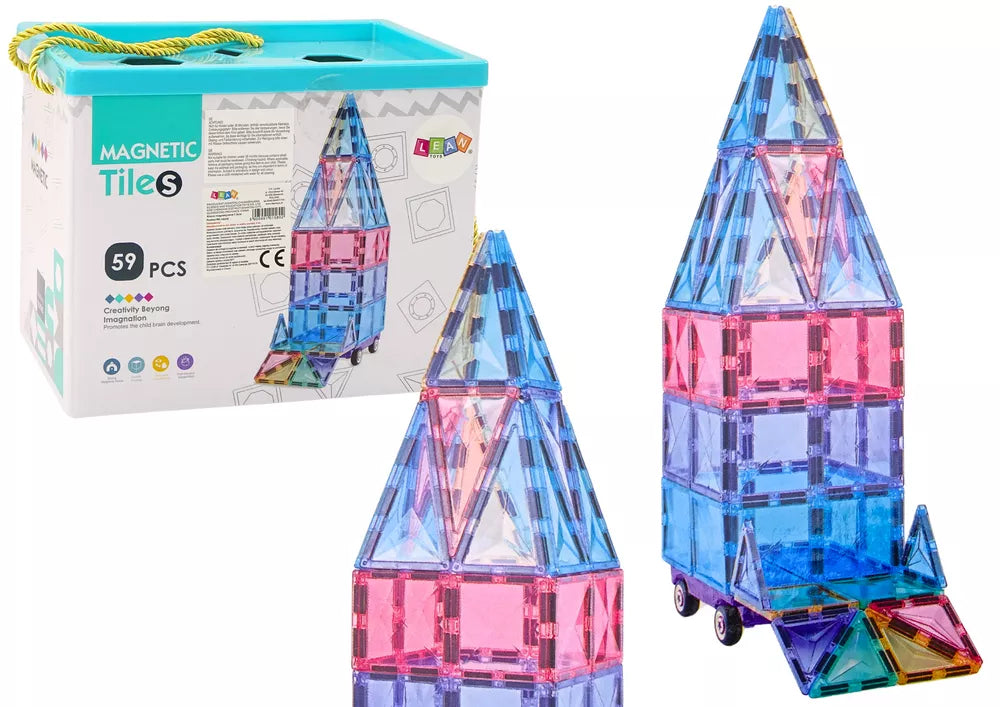 Spalvotų magnetinių kaladėlių rinkinys vaikams